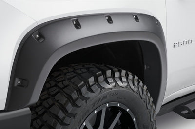 Bushwacker 19-21 Chevrolet Silverado 2500 / 3500 HD (Excl. Dually) Forge Style Flares 4pc - Black - Fender & Trim