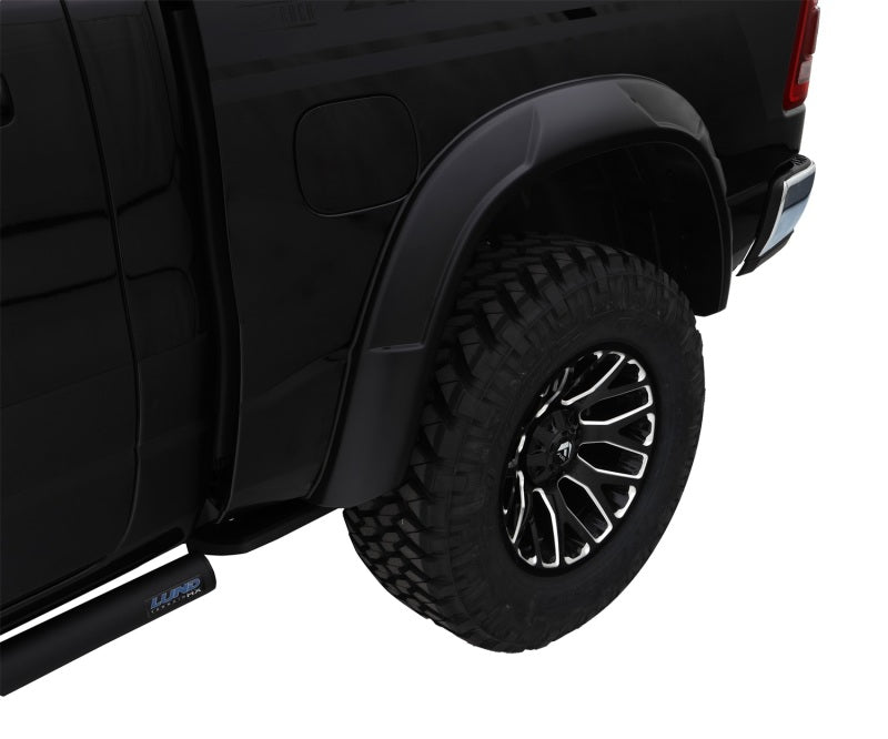 Bushwacker 19-22 Ram 1500 (Excl. Rebel/TRX) 76.3 & 67.4in Bed DRT Style Flares 4pc - Blk / Smooth - Fender Trim