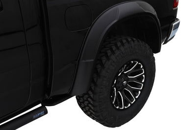 Bushwacker 19-22 Ram 1500 (Excl. Rebel/TRX) 76.3 & 67.4in Bed DRT Style Flares 4pc - Blk / Smooth - Fender Trim