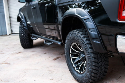 Bushwacker 19-22 Ram 1500 (Excl. Rebel/TRX) 76.3 & 67.4in Bed DRT Style Flares 4pc - Blk / Smooth - Fender Trim