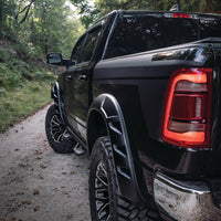 Bushwacker 19-22 Ram 1500 (Excl. Rebel/TRX) 76.3 & 67.4in Bed DRT Style Flares 4pc - Blk / Smooth - Fender Trim