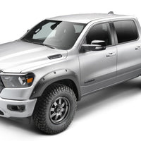 Bushwacker 19-22 Ram 1500 (Excl. Rebel/TRX) 76.3 & 67.4in Bed Forge Style Flares 4pc - Tex. Blk - Fender Trim