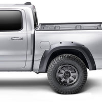 Bushwacker 19-22 Ram 1500 (Excl. Rebel/TRX) 76.3 & 67.4in Bed Forge Style Flares 4pc - Tex. Blk - Fender Trim