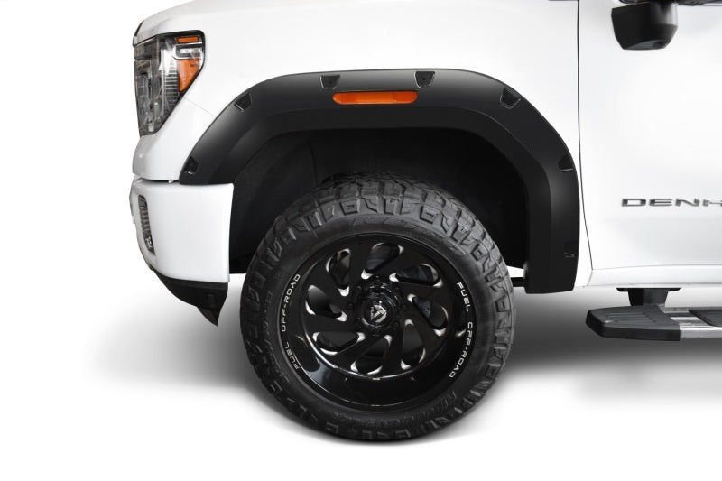 Bushwacker 20-21 GMC Sierra 2500/2500HD/3500HD (Excl. Dually) Pocket Style 4pc Flares - Blk - Fender & Trim