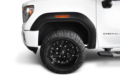 Bushwacker 20-21 GMC Sierra 2500HD Extend-A-Fender Style Flares Front 4pc - Black - Fender & Trim