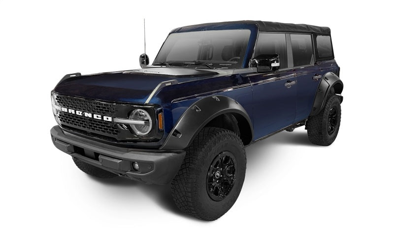 Bushwacker 2021 + Ford Bronco 4-Door Pocket Style Flares 4pc - Black - Fender & Trim