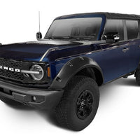 Bushwacker 2021 + Ford Bronco 4-Door Pocket Style Flares 4pc - Black - Fender & Trim