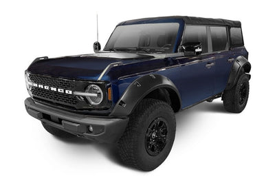 Bushwacker 2021 + Ford Bronco 4-Door Pocket Style Flares 4pc - Black - Fender & Trim