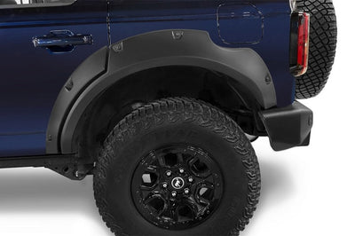 Bushwacker 2021 + Ford Bronco 4-Door Pocket Style Flares 4pc - Black - Fender & Trim
