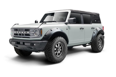 Bushwacker 2021 + Ford Bronco 4-Door Pocket Style Flares 4pc - Black - Fender & Trim
