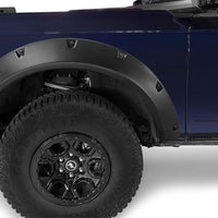 Bushwacker 2021 + Ford Bronco 4-Door Pocket Style Flares 4pc - Black - Fender & Trim