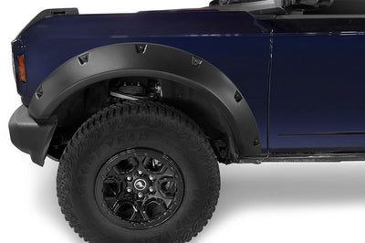 Bushwacker 2021 + Ford Bronco 4-Door Pocket Style Flares 4pc - Black - Fender & Trim