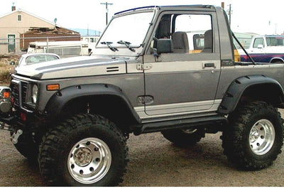 Bushwacker 86-95 Suzuki Samurai Pocket Style Flares 2pc - Black - Fender & Trim