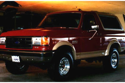Bushwacker 87-91 Ford F-100 Styleside Extend-A-Fender Style Flares 4pc 81.0/96.0in Bed - Black - Fender & Trim