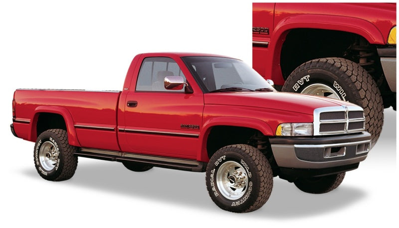Bushwacker 94-01 Dodge Ram 1500 Fleetside Extend-A-Fender Style Flares 4pc 78.0/96.0in Bed - Black - Fender & Trim