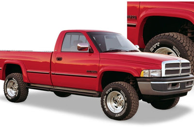 Bushwacker 94-01 Dodge Ram 1500 Fleetside Extend-A-Fender Style Flares 4pc 78.0/96.0in Bed - Black - Fender & Trim