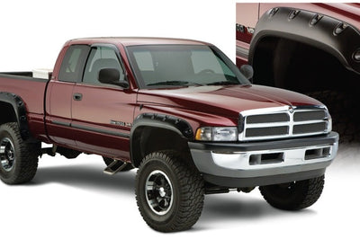 Bushwacker 94-01 Dodge Ram 1500 Fleetside Pocket Style Flares 4pc 78.0/96.0in Bed - Black - Fender & Trim
