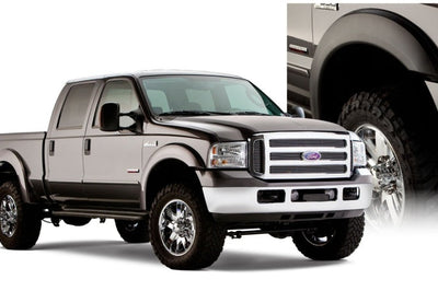 Bushwacker 99-07 Ford F-250 Super Duty Styleside Extend-A-Fender Style Flares 4pc - Black - Fender & Trim