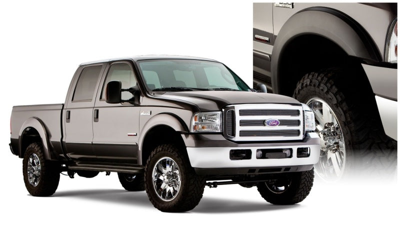 Bushwacker 99-07 Ford F-250 Super Duty Styleside Extend-A-Fender Style Flares 4pc - Black - Fender & Trim