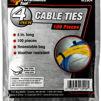 Performance Tool Cable Tie 4’’ 100/pack - Watercraft Collection