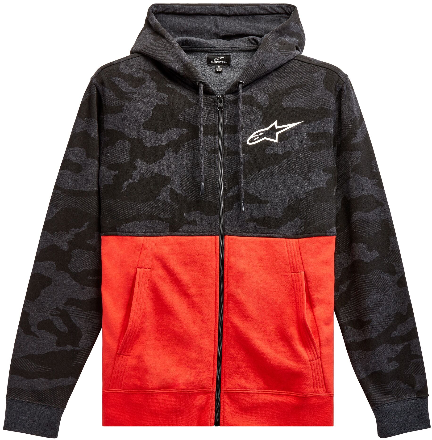 Alpinestars Camo Block Hoodie Military/sand Xl - Charcoal Heather/Warm Red / 2X-Large - Bicycle Collection