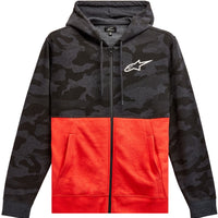 Alpinestars Camo Block Hoodie Military/sand Xl - Charcoal Heather/Warm Red / 2X-Large - Bicycle Collection