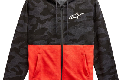 Alpinestars Camo Block Hoodie Military/sand Xl - Charcoal Heather/Warm Red / 2X-Large - Bicycle Collection