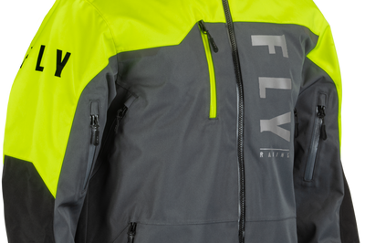 Fly Racing Carbon Jacket Black/grey/hi-vis Xl - Black/Grey/Hi-Vis Yellow / 2X-Large - Apparel Collection