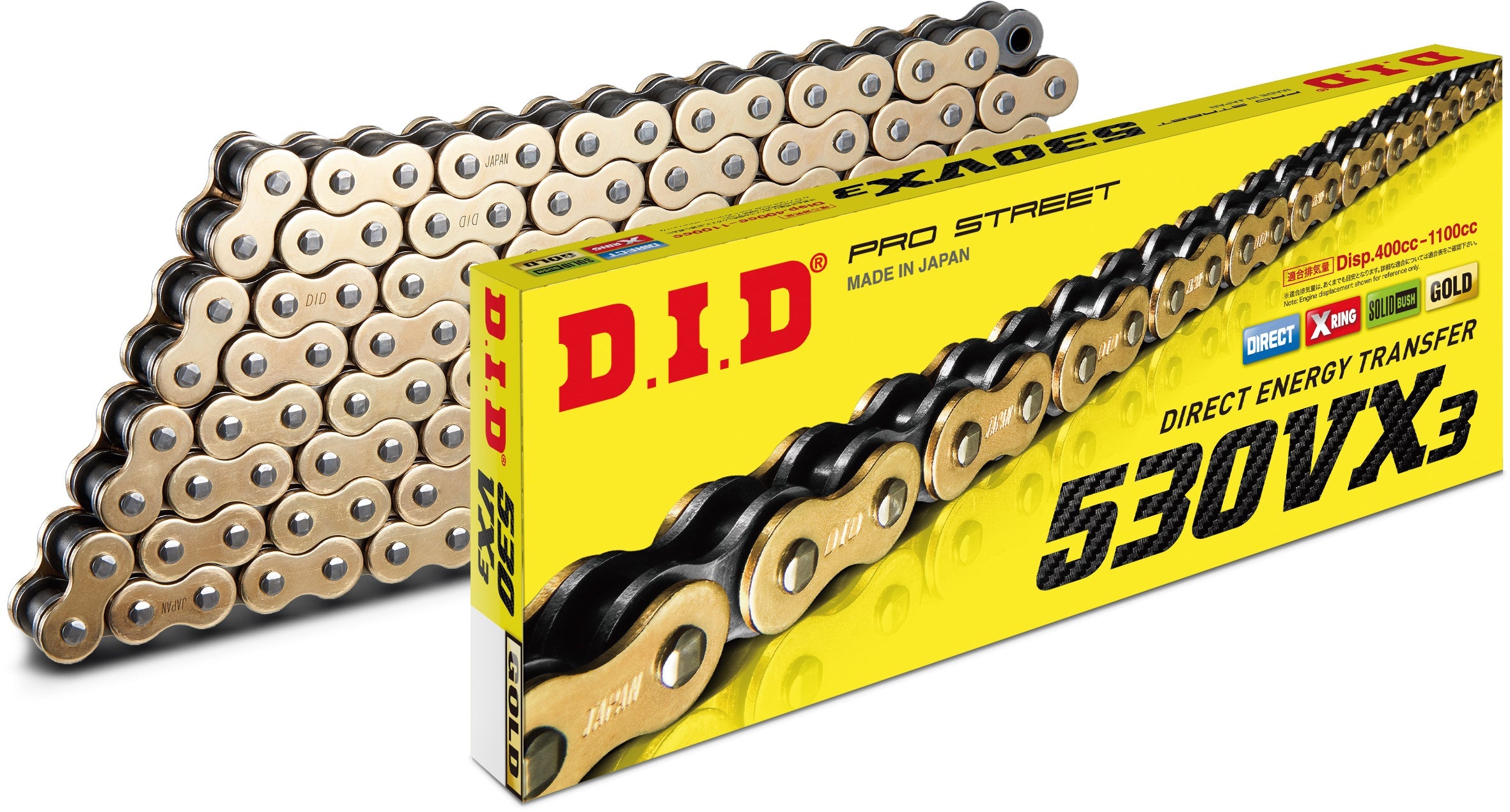 D.I.D Chain 530vx3 150l Gold