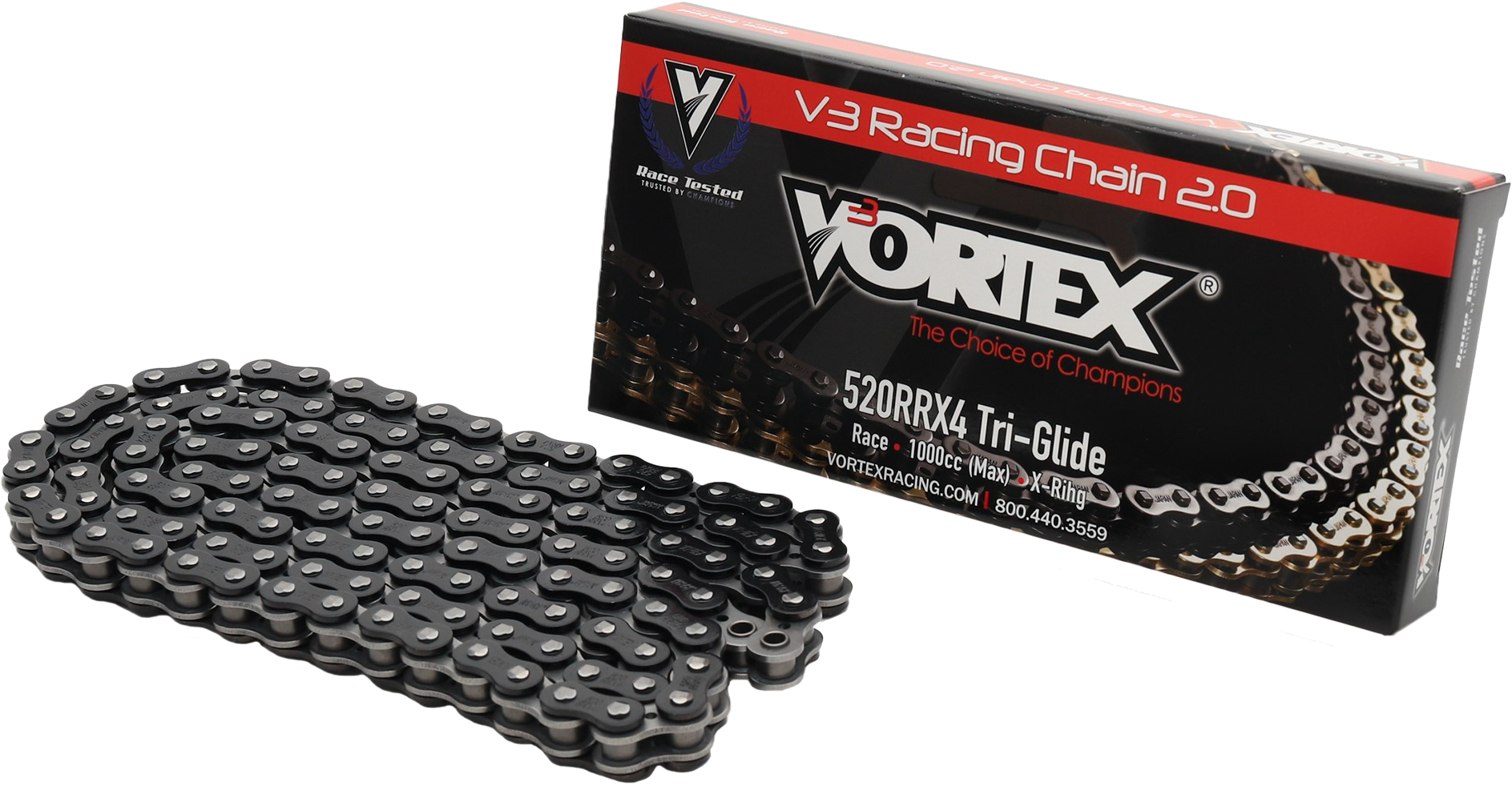 VORTEX Chain Rx4 X Ring 520 120l Black