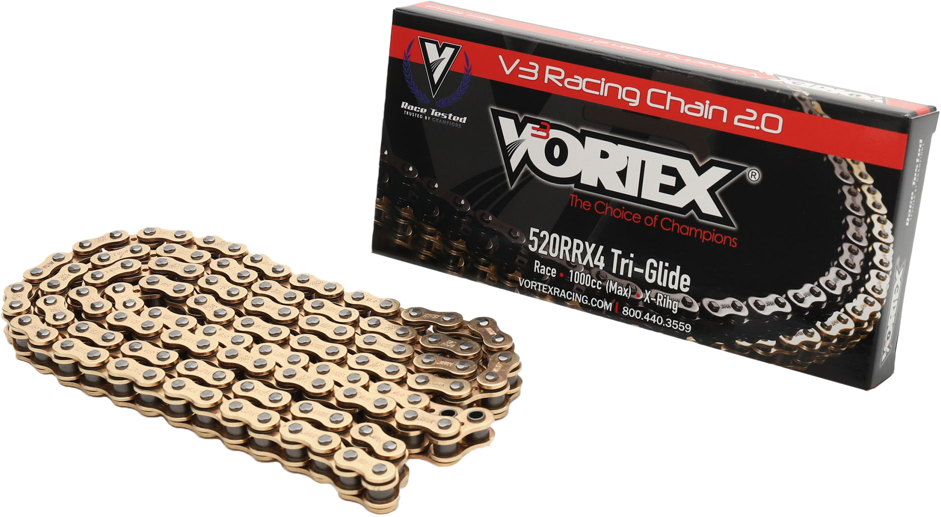 VORTEX Chain Rx4 X Ring 520 120l Gold