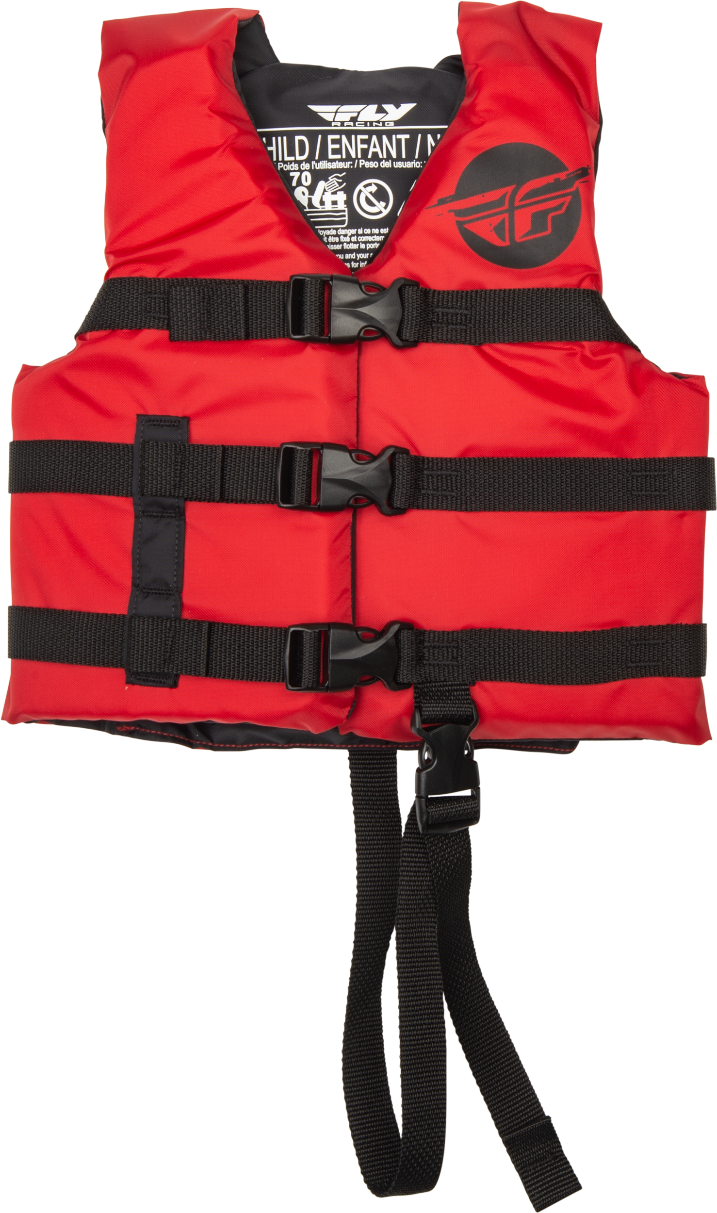 Fly Racing Child Flotation Vest Grey/black - Red/Black / Watercraft Collection