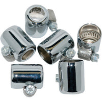 Namz Custom Cycle Chrome 3/8’’ Id Hose Clamps 6-pk - Harddrive Products