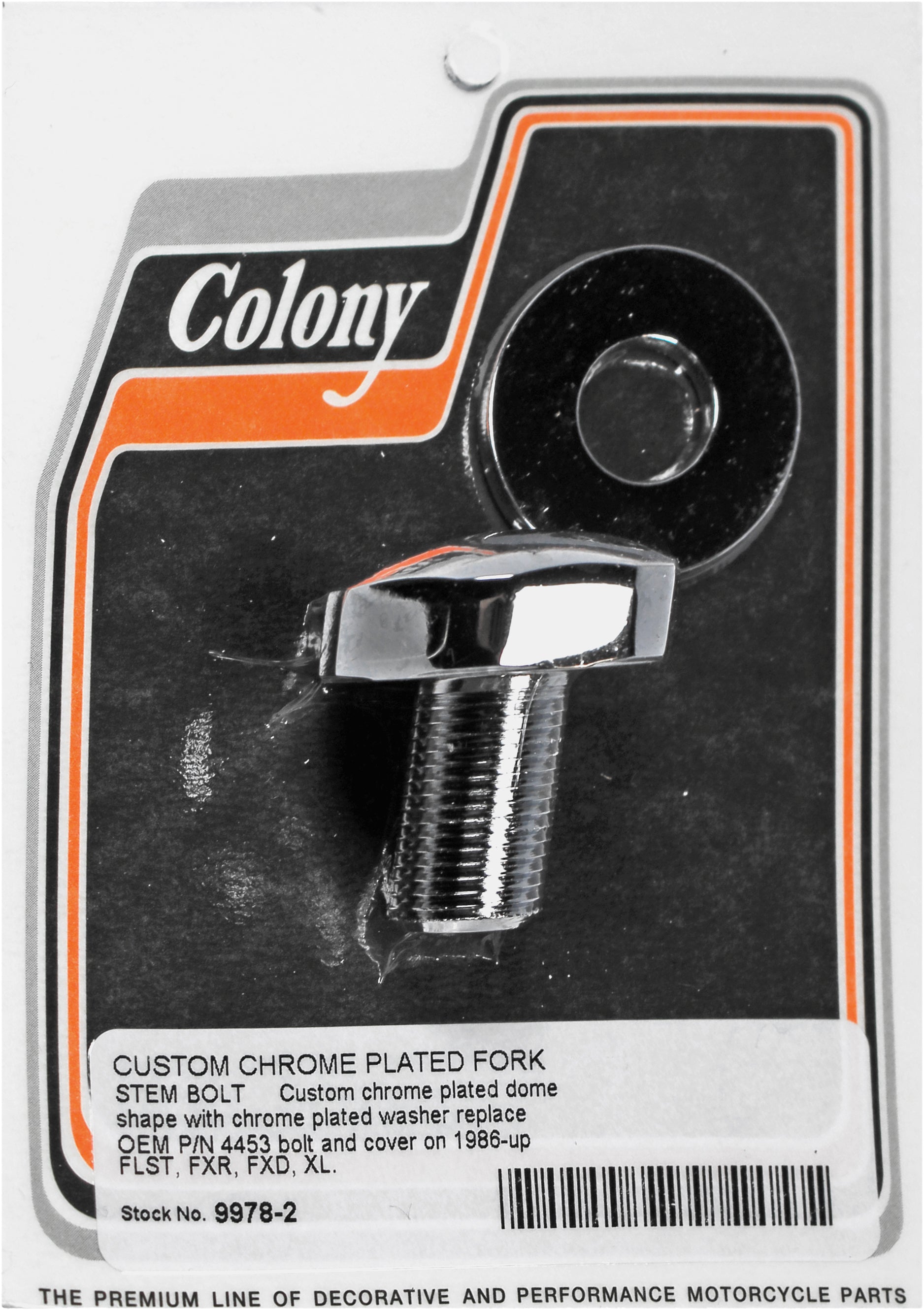 COLONY MACHINE Chrome Fork Stem Bolt Flst Fxr Fxd Xl 86 Up