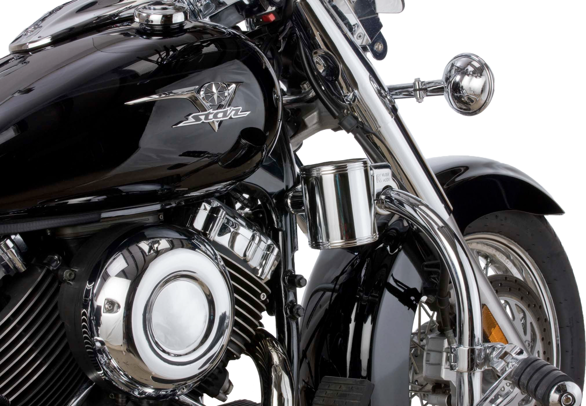 Kruzer Kaddy Clamp Mount Holder Leather Black/chrome - Chrome - Harddrive Products