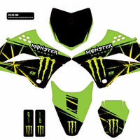 D-cor Cmplt Kit Monster Energy Slash White Bg - Black - Offroad Collection
