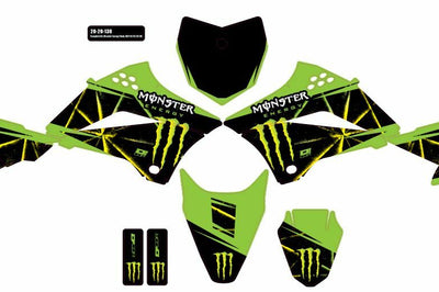 D-cor Cmplt Kit Monster Energy Slash White Bg - Black - Offroad Collection