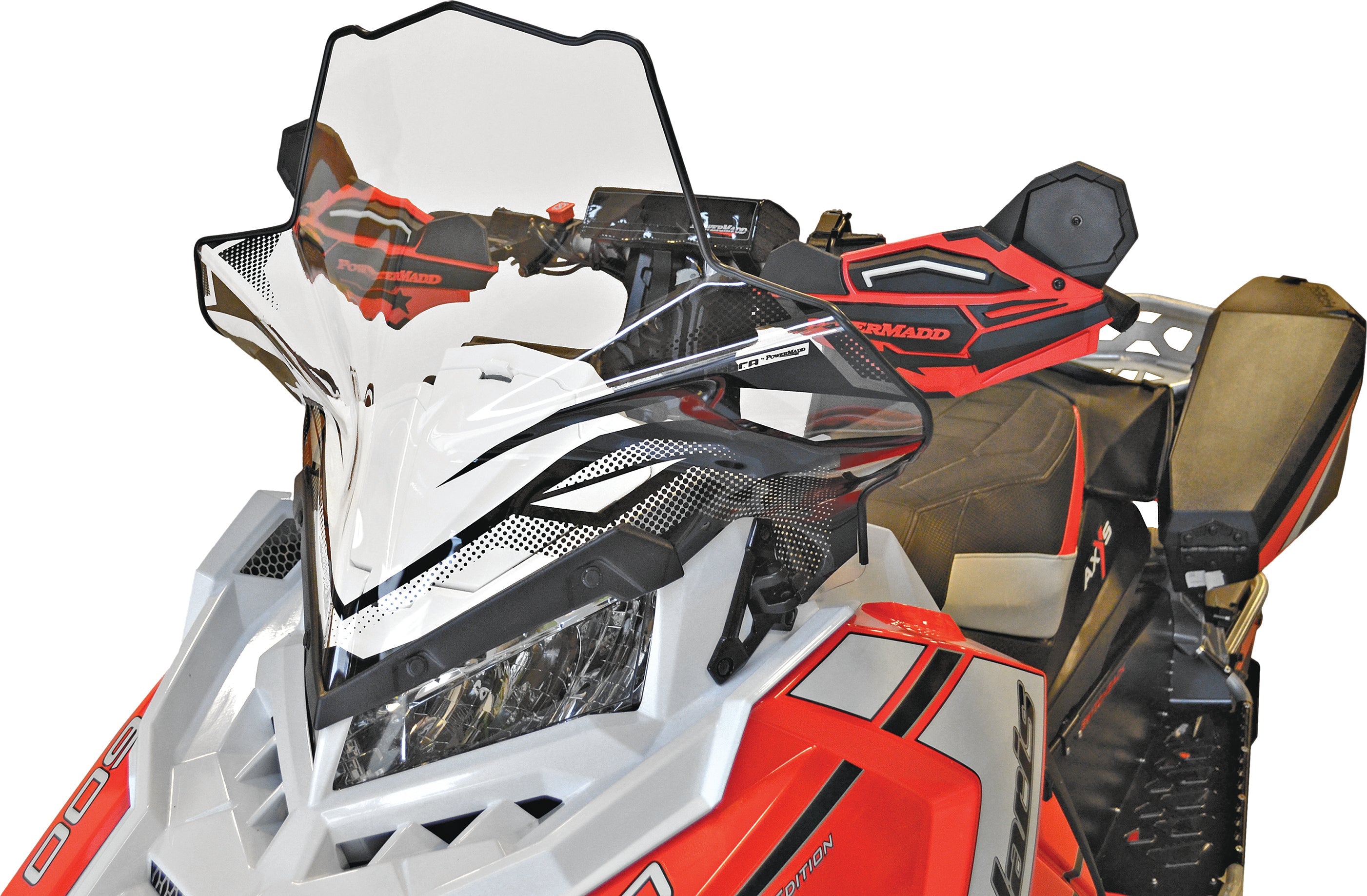 Powermadd Cobra W/s Mid Clear 18.5’’ Pol Axys - Snowmobile Collection