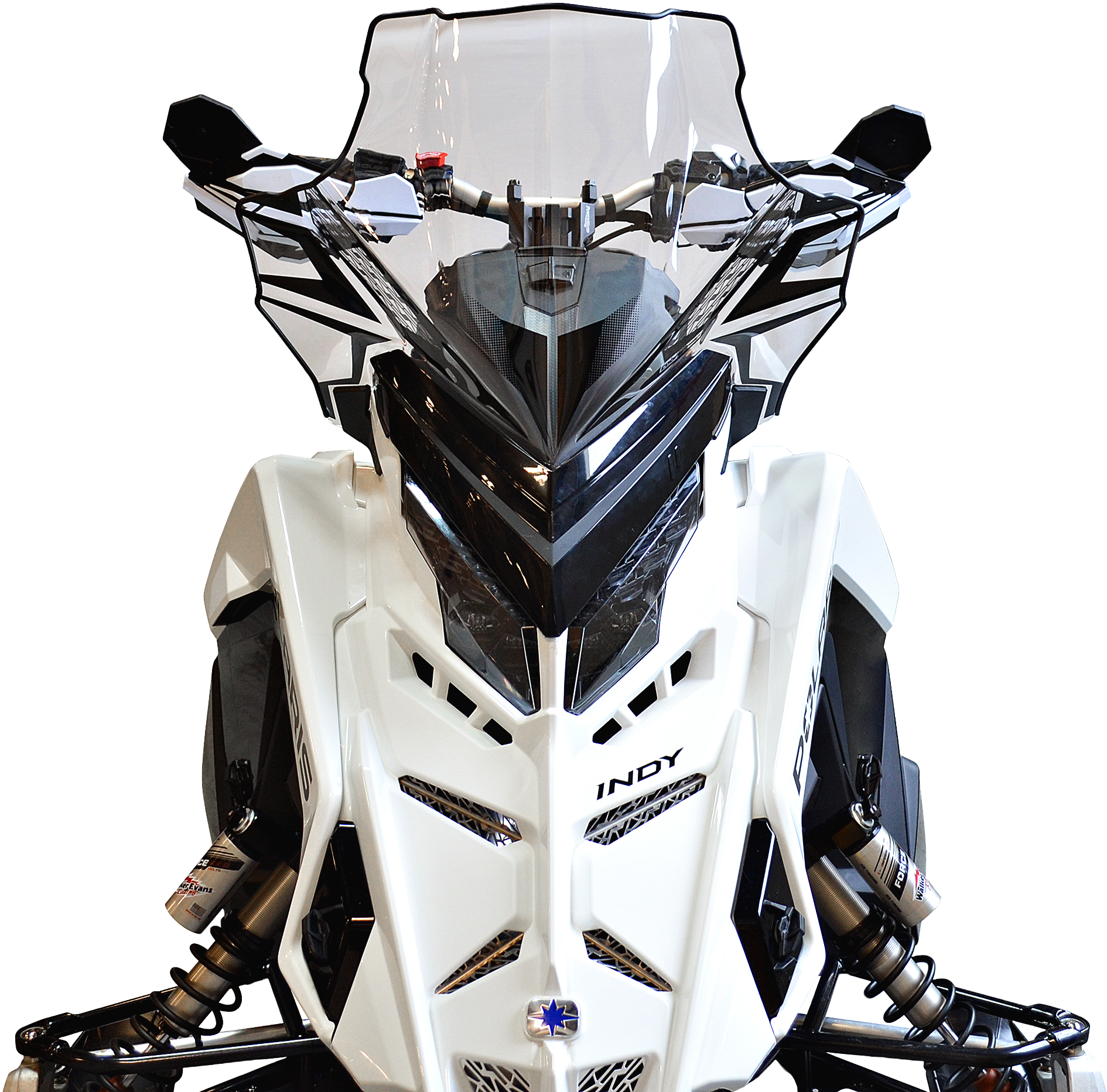 Powermadd Cobra W/s Mid Clear/blk 18’’ Pol Matryx - Snowmobile Collection