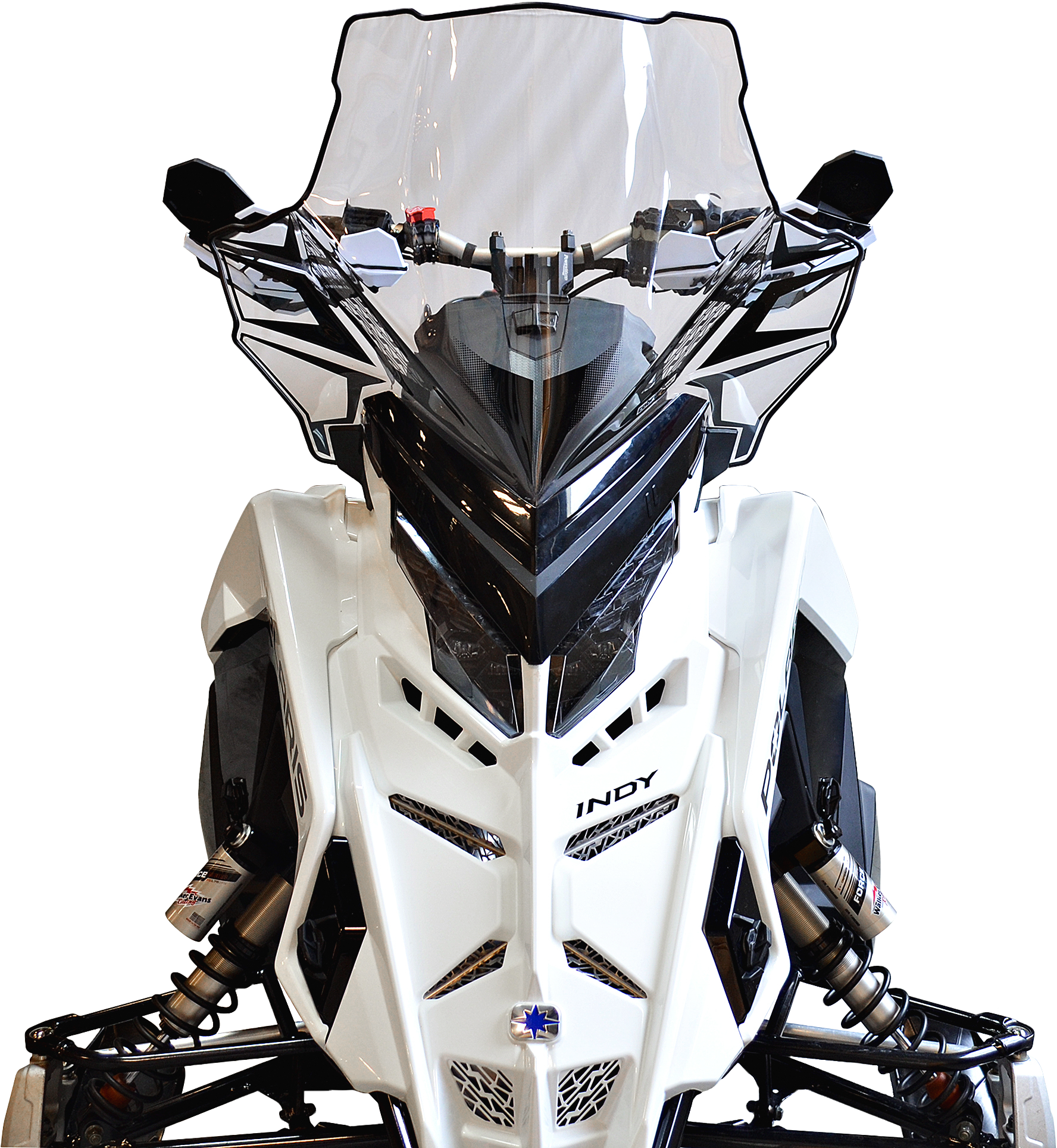 Powermadd Cobra W/s Tall Clear/blk 20’’ Pol Matryx - Snowmobile Collection
