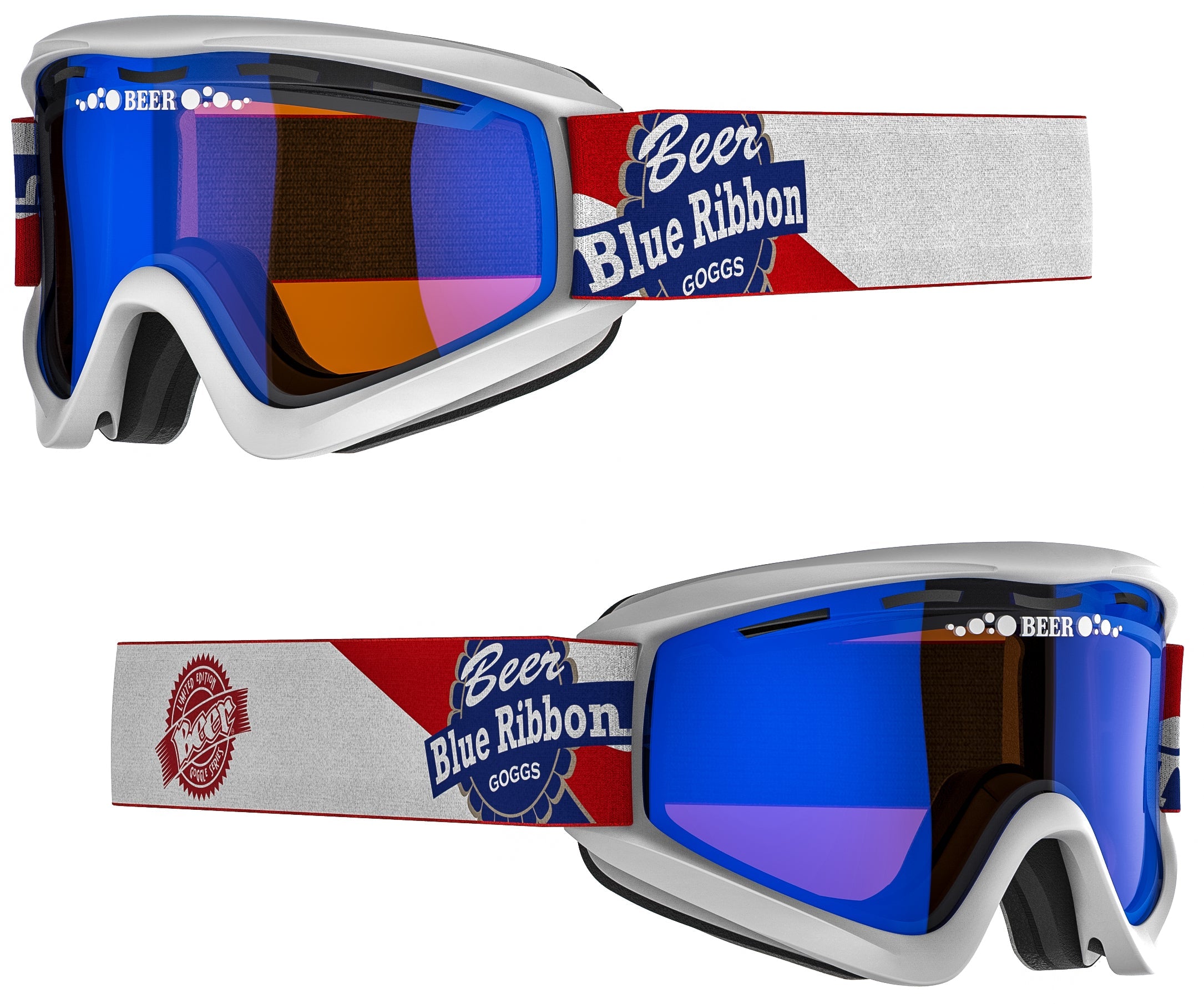 Beer Optics Cold Pbrb Goggle Blue Mirror - Apparel Collection