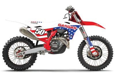 D-COR Comp Kit Usa 25 Gasgas Mc 125 450 Wht Bg - Graphics/Decals