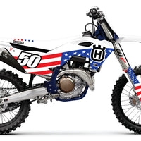 D-COR Comp Kit Usa 25 Husqvarna Tc/Fc 125 450 Wht Bg - Graphics/Decals