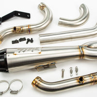 Tbr Comp S 2in1 Exhaust Flsb/flhc Brushed W/cf End Cap - Harddrive Products