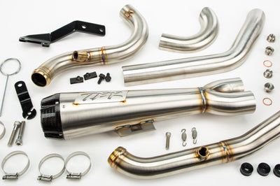 Tbr Comp S 2in1 Exhaust Flsb/flhc Brushed W/cf End Cap - Harddrive Products