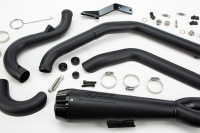 Tbr Comp S 2in1 Exhaust Softail Black W/carbon End Cap - Harddrive Products