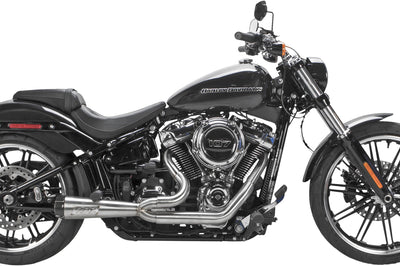 Tbr Comp S 2in1 Exhaust Softail Brushed W/carbon End Cap - Harddrive Products