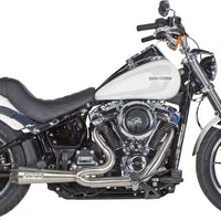 Tbr Comp S 2in1 Exhaust Softail Brushed W/carbon End Cap - Harddrive Products