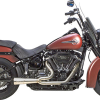 Tbr Comp S 2in1 Exhaust Softail Brushed W/carbon End Cap - Harddrive Products