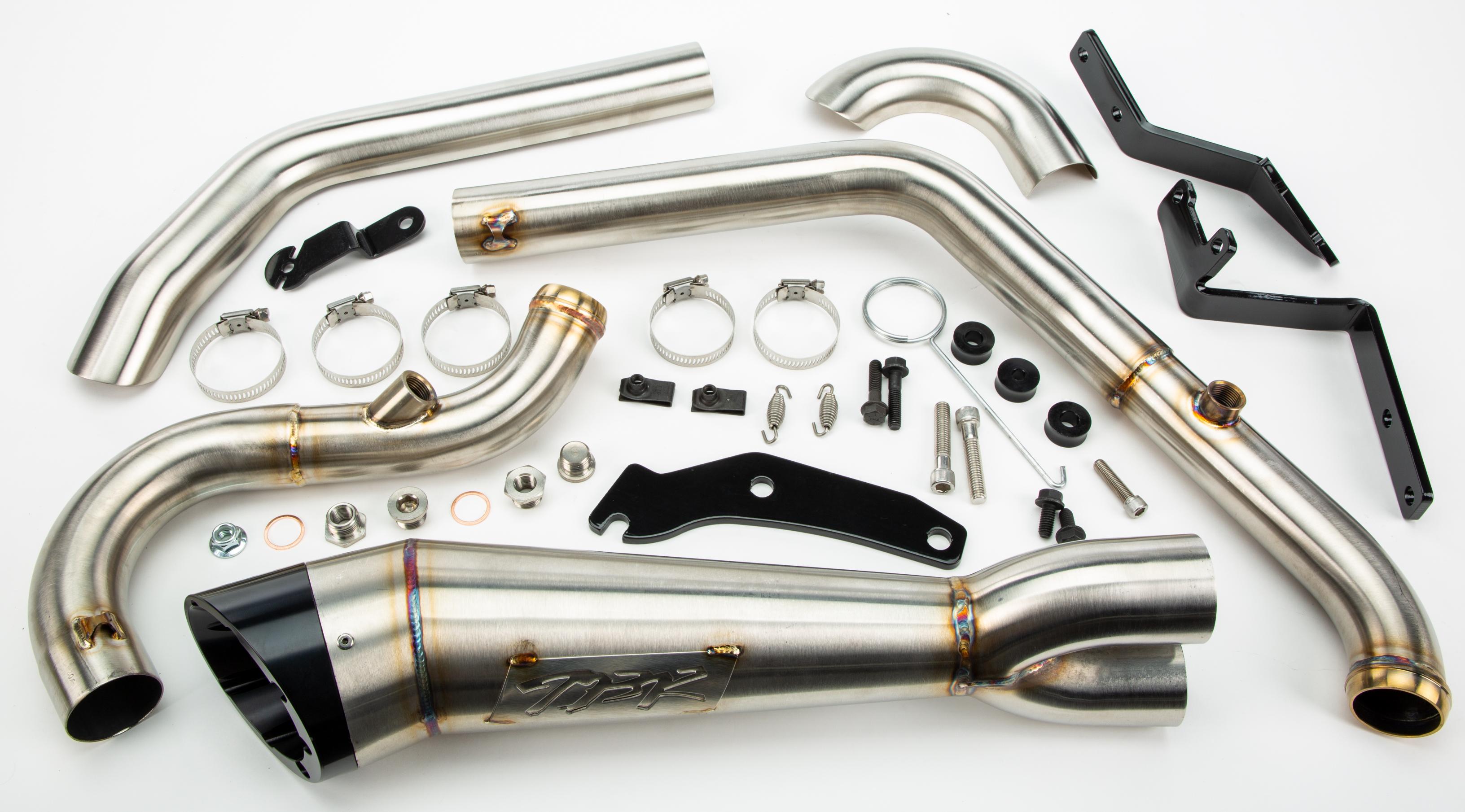 Tbr Comp S 2in1 Exhaust Softail W/turnout Brushed - Harddrive Products